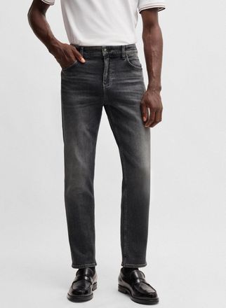 HUGO BOSS Mens Charcoal Maine Slim Jean - Grey - Size 34W/32L