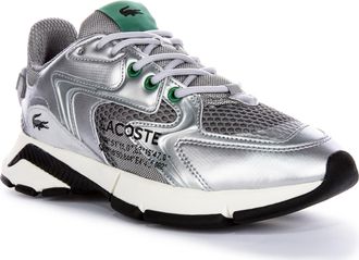 Lacoste L003 Neo Mens 124 3 SMA Elevated Sport Mesh Trainers (Silver, UK 8.5)