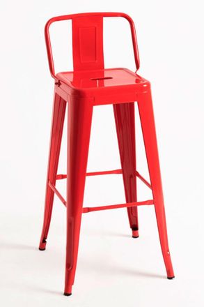 Regalos Miguel Pack 6 Taburetes color rojo en acero reforzado