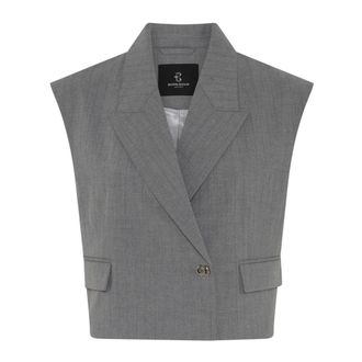 Bruuns Bazaar Vests, female, Gray, Size: XL Latania BBLinis Waistcoat