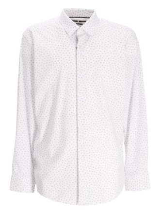 BOSS Camicia a maniche lunghe a fantasia - Bianco