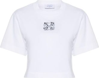 Off-white Bling Leaves S Arrow crop T-shirt - women - Cotton - S