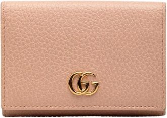 Gucci Pre-owned Card Case - Dames - Vintage Accessoires - Roze - ONE Size - Leer - Vintage