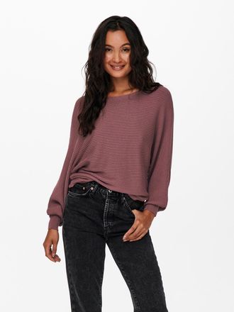 Only Strickpullover ONLY ONLADALINE L/S SHORT PULLO KNT NOOS, Damen, Gr. XS, bunt (rose braun), Strick, Obermaterial: 80% Viskose, 20% Nylon, unifarben, re
