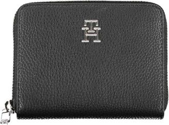 Tommy Hilfiger Elegante Zwarte Dames Portemonnee - Dames - Portefeuilles - Zwart - ONE Size - Accessoires