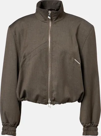 The Attico Virgin wool-blend bomber jacket