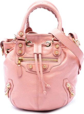 Balenciaga Pre-owned Balenciaga Mini Lambskin Motocross Giant 12 Pompon Bag Ladies GVXPONRKNOXAHVFQ