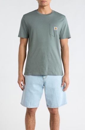 Carhartt Work in Progress Logo Pocket T-Shirt in Velvet Green at Nordstrom, Size Xx-Large