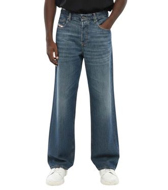 Diesel Blue Relaxed Low Rise Jeans