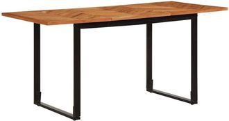 vidaXL Dining Table 160x80x75 cm Solid Wood Acacia Vidaxl