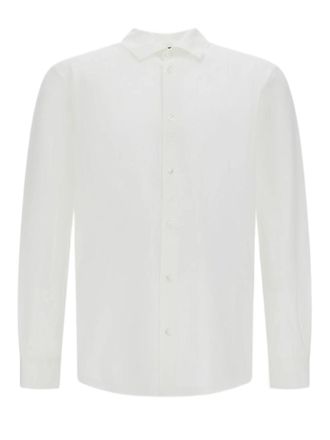 Herno Contemporary White Stretch Cotton Jersey Shirt