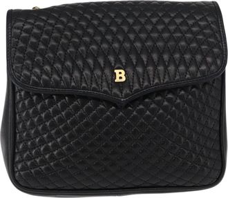 Bally Vintage Chain Quilted Leather Leather Shoulder Bag Bag (Pre-Owned)
