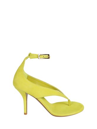 Gia Borghini Green Adjustable Strap Suede Pumps