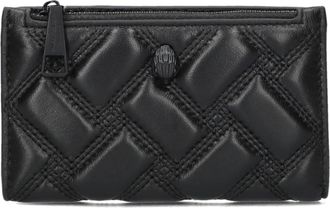 Kurt Geiger Accessoires, Dames, Zwart, ONE Size, Wol, Stijlvolle Bifold Portemonnee voor Vrouwen