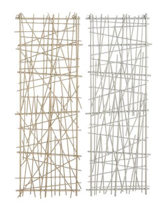 CosmoLiving by Cosmopolitan Cosmoliving By Cosmopolitan Set Of 2 Geometric Multi Colored Metal Overlapping Lines Wall Decor