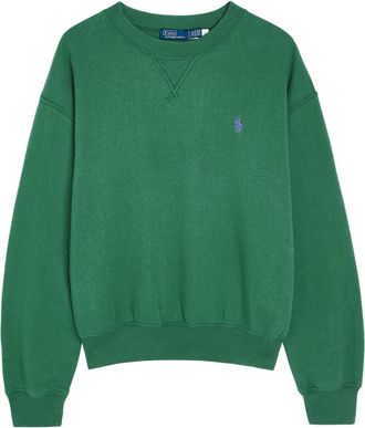 Polo Ralph Lauren Logo-embroidered Cotton-blend Sweatshirt - Green - S (UK8-10 / S)