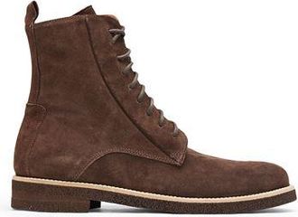 8 by YOOX SPLIT LEATHER LACE-UP ANKLE BOOT