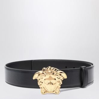Versace Schwarzer Versace-G&uuml;rtel mit Medusa-Kopfschnalle