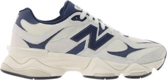 New Balance Blue 9060 Leather Mesh Sculpted Sole Sneakers