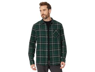 Oakley Podium Plaid Long Sleeve Flannel Mens Clothing Black/Green Check : LG, Flannel/Cotton