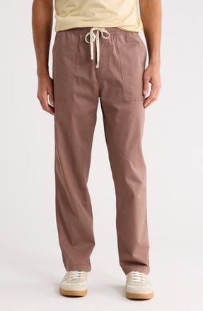 Lucky Brand Organic Cotton Dobby Drawstring Waist Pants in Deep Taupe at Nordstrom Rack, Size Xx-Large