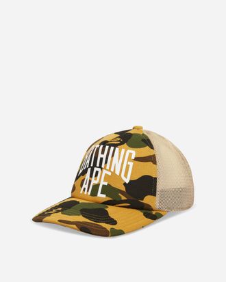 A Bathing Ape 1st Camo NYC Logo Mesh Cap Yellow