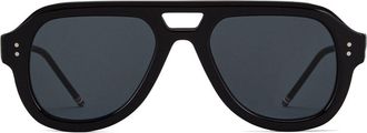 Thom Browne pilot-frame sunglasses - unisex - Acetate - 55 - Black