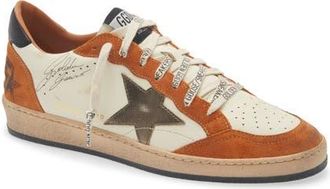 Golden Goose Ball Star Sneaker in White Beige/warm Brown/olive at Nordstrom, Size 46