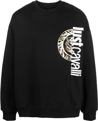 Just Cavalli logo-print sweatshirt - men - Cotton - L - Black