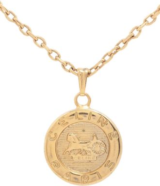 Celine 1980-1990s gold plated necklace