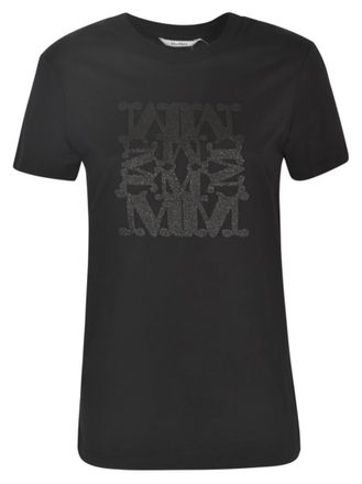 Max Mara Black Embroidered Logo T-Shirt