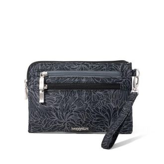 Baggallini RFID Currency Organizer Wristlet in Midnight Blossom Print at Nordstrom