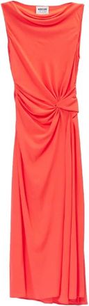 Moschino Rode Crepe Midi Jurk - Dames - Casual kleedjes - Rood - M - Kleedjes