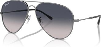 Ray-Ban Old Aviator Polarized Zonnebril - unisex - Zonnebrillen - Grijs - 58 MM - Accessoires