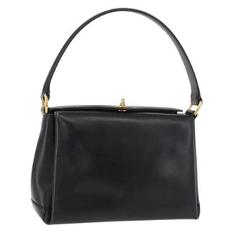 Gucci Pre-owned Vintage Handtas - Dames - Pre-owned - Zwart - Maat: ONE Size Leer
