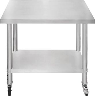 MonsterShop KuKoo Work Table - 90cm x 76cm x 86cm in Silver | Size: 90 cm x 76 cm x 86 cm