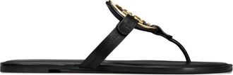 Tory Burch Tory Burch, Flip Flops, female, Black, Size: 6 1/2 US Metal Miller Sandal
