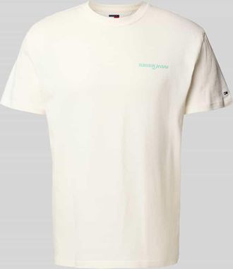 Tommy Jeans Regular Fit T-Shirt aus reiner Baumwolle in Offwhite, Größe XXL