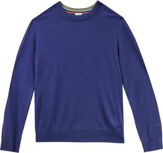 Paul Smith Maglia Merinos Extrafine - Heren - Ronde hals truien - Paars - S - Wol - Truien & Vesten