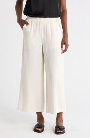 Splendid Angie Cropped Palazzo Pants in Moonstone at Nordstrom Rack, Size X-Large