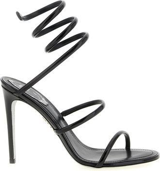 Rene Caovilla Black Leather Heels
