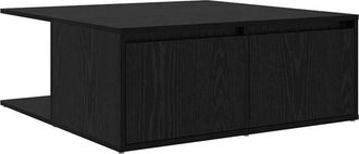 vidaXL Vidaxl - Mesa de Café Roble negro 80 x 80 x 31 cm Madera contrachapada