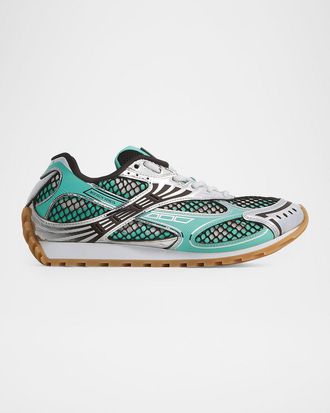 Bottega Veneta Women & apos;s Orbit Metallic Net Runner Sneakers