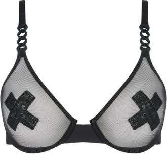 Chantelle Xplicit Beugelbeha - Dames - BHs - Zwart - 70D EU - Polyester - Ondergoed
