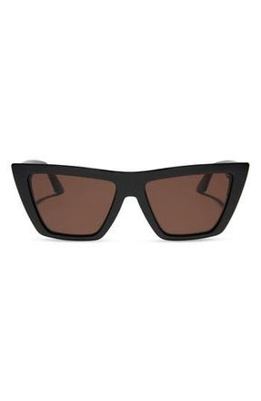 DIFF Eyewear Winona Square Sunglasses in Black Brown at Nordstrom Rack