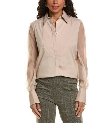 Brunello Cucinelli Silk Sleeve Shirt