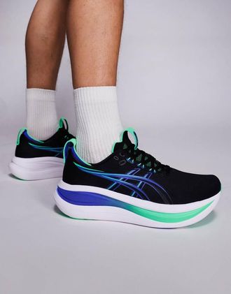 Asics Gel-Nimbus 28 - Sneakers nere e blu navy-Nero