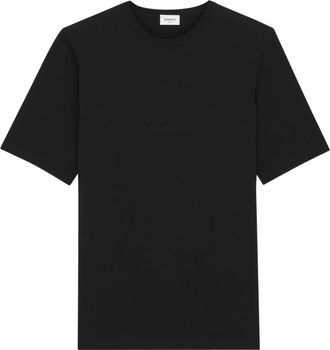 Saint Laurent Katoenen T-shirt - Heren - T-shirts - Zwart - L - Katoen - Tops