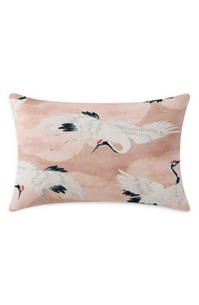 Sunday Citizen Small Crane In The Clouds Accent Pillow in Pink Sand at Nordstrom