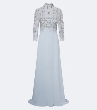 Costarellos Vestido de fiesta Brona de crep&eacute; adornado